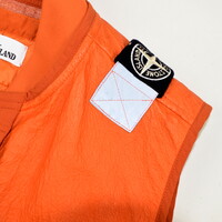 Stone Island orange garment dyed dyneema x ecco leather reversible vest M