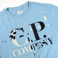 C.P. Company blue logo print crew t-shirt XL