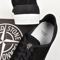 Stone Island x Diemme black canvas low trainers 45