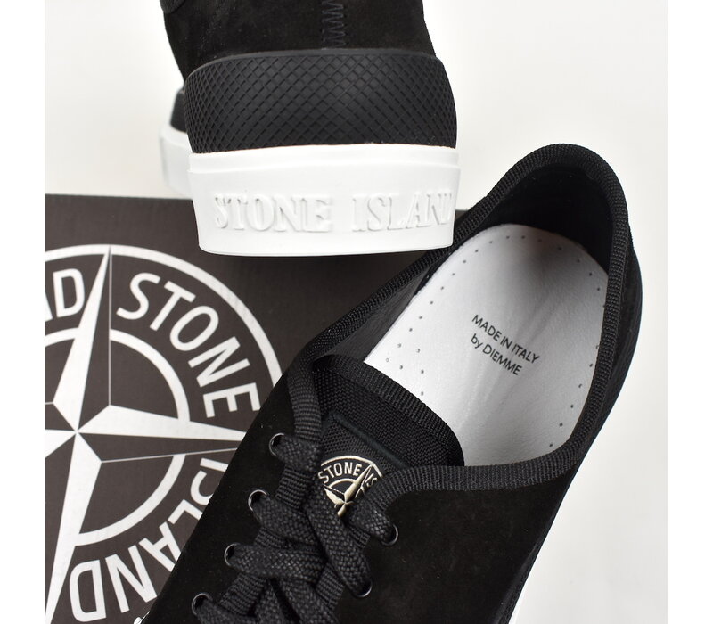 Stone Island x Diemme black canvas low trainers 45