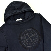 Stone Island dark navy 30 anni collection hooded sweatshirt S