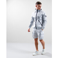 Marshall Artist Scudo krinkle nylon shell hooded jacket Dolphin Grey