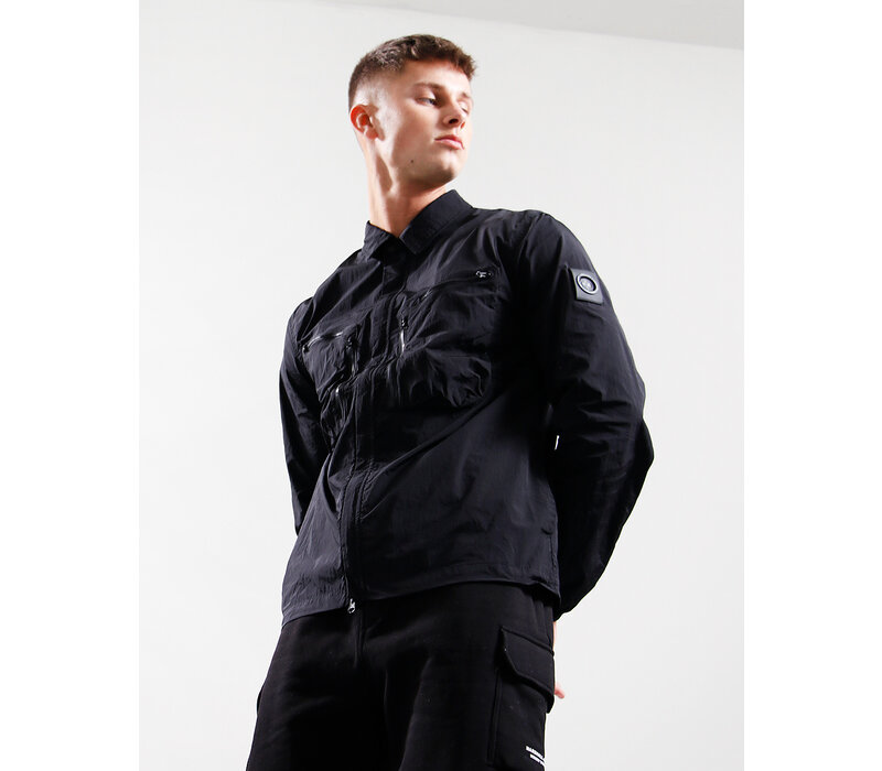 Marshall Artist krinkle nylon overshirt Black