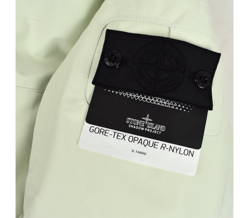 Stone Island shadow project mint green gore-tex opaque r-nylon hooded jacket set S