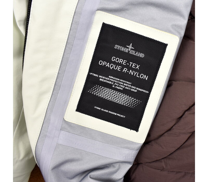 Stone Island shadow project mint green gore-tex opaque r-nylon hooded jacket set S