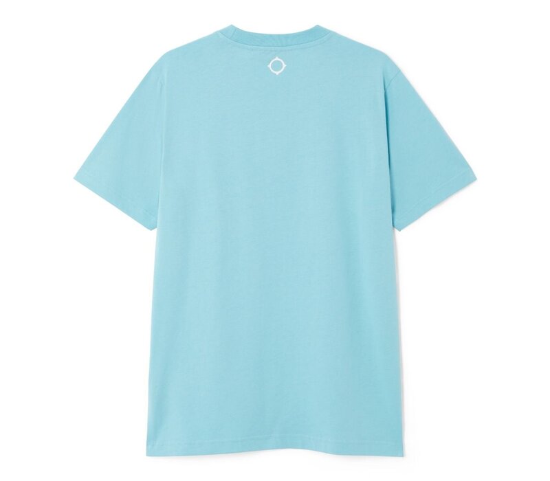 MA.STRUM chest print tee Sea Blue