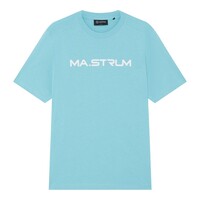 MA.STRUM chest print tee Sea Blue