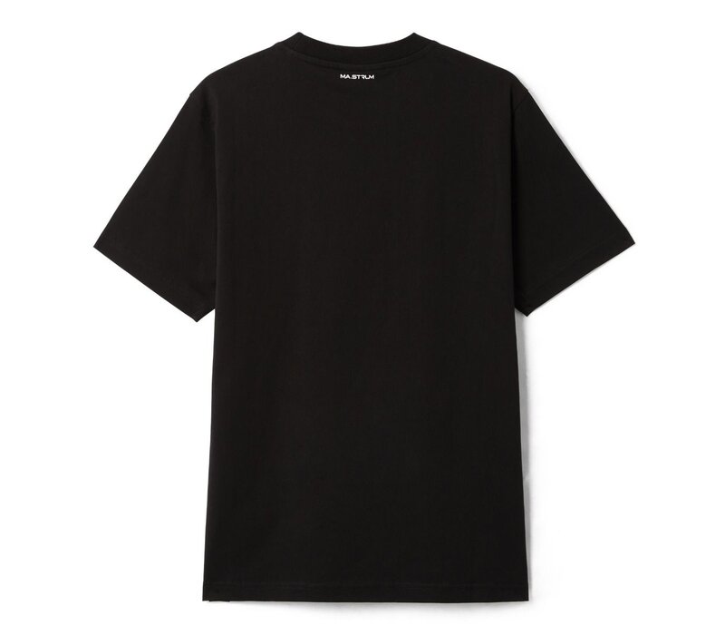 MA.STRUM compass print tee Jet Black