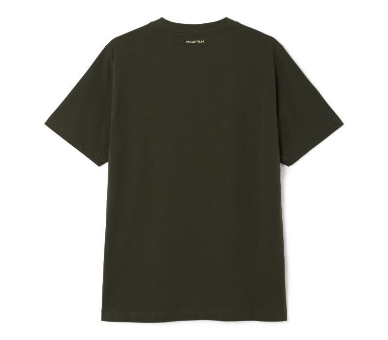 MA.STRUM compass print tee Oil Slick Green