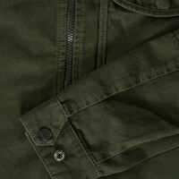 MA.STRUM zip front overshirt Oil Slick Green