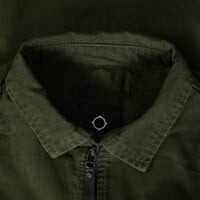 MA.STRUM zip front overshirt Oil Slick Green