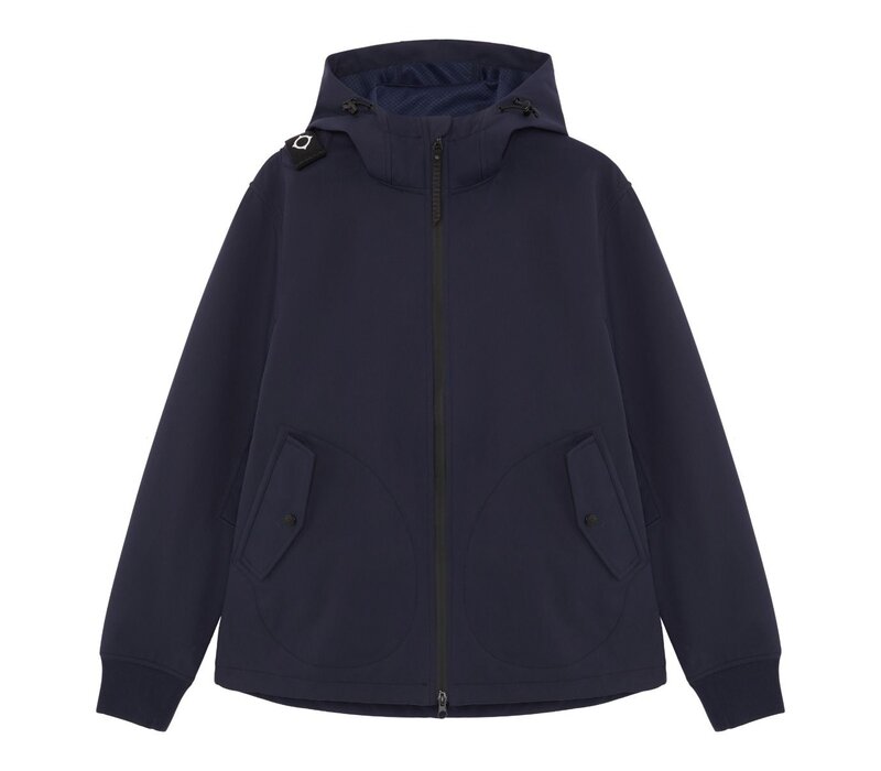 MA.STRUM hooded full zip softshell jacket Dark Navy