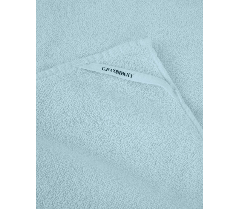 C.P. Company logo cotton beach towel Light Blue