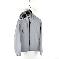 C.P. Company grey shell-r mille miglia goggle hood jacket