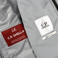 C.P. Company grey shell-r mille miglia goggle hood jacket