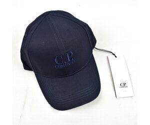 C.P. Company navy gabardine embroidered logo cap - Archivio85