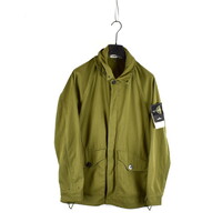 Stone Island green polyester micro reps long jacket M