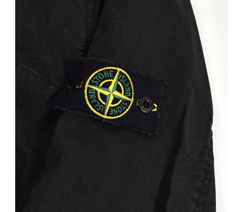 Stone Island black spalmatura coated cotton canvas blazer jacket XL