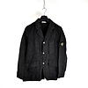 Stone Island Stone Island black spalmatura coated cotton canvas blazer jacket XL