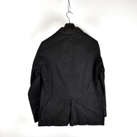 Stone Island black spalmatura coated cotton canvas blazer jacket XL