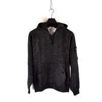 Stone Island x Supreme fw23 black spiderweb hooded sweatshirt S