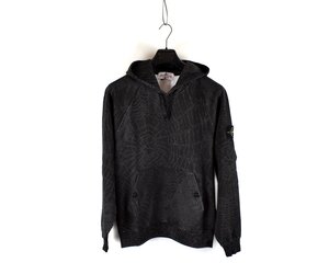 Stone Island x Supreme fw23 black spiderweb hooded sweatshirt S