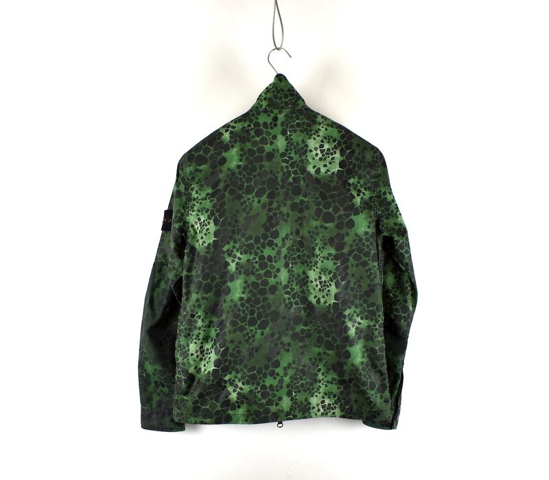 Stone Island green alligator camo light cotton nylon tela field jacket M