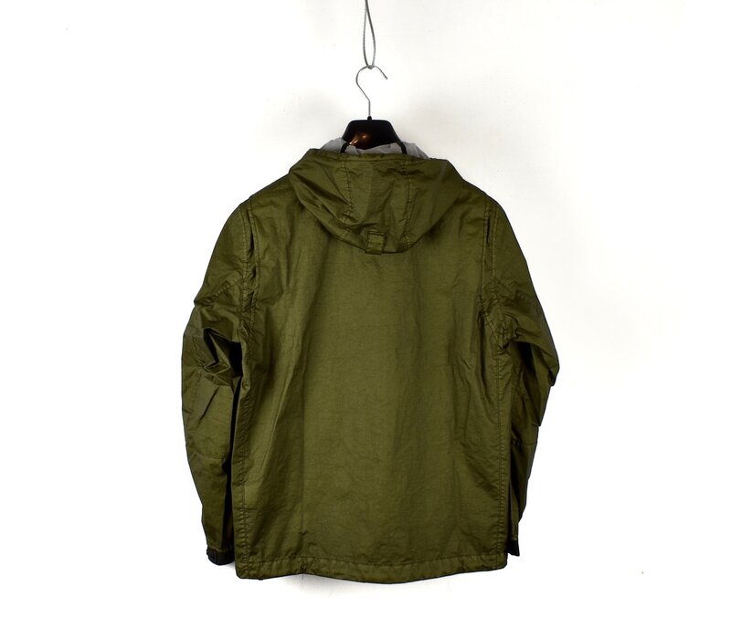 Stone Island green membrana 3l tc hooded jacket M