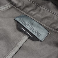 Stone Island grey monochromatic ghost raso gommato double jacket S