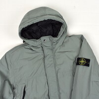 Stone Island light green micro twill down parka XXXL