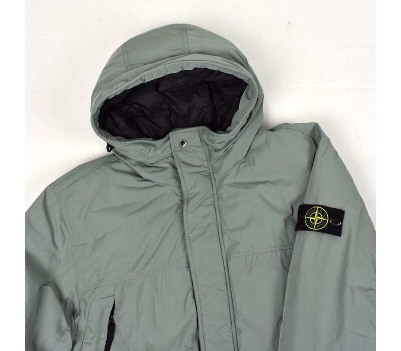 Stone Island light green micro twill down parka XXXL