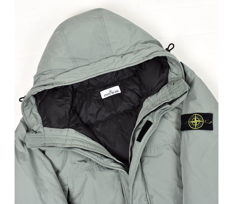 Stone Island light green micro twill down parka XXXL