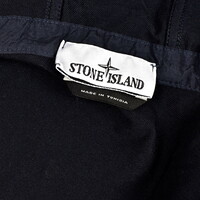 Stone Island navy stretch nylon twill hooded jacket XXL