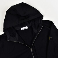 Stone Island black stretch nylon twill hooded jacket XXL