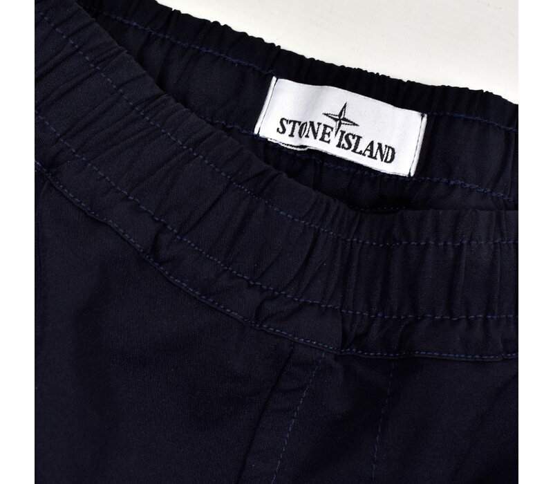 Stone Island navy stretch nylon twill pants L