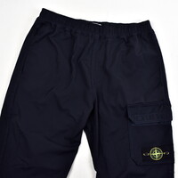 Stone Island black stretch nylon twill pants L