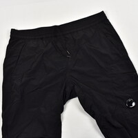 C.P. Company black garment dyed chrome-r lens pocket cargo pants 56