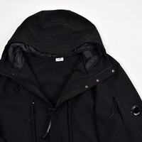 C.P. Company black cp shell lens detail hooded parka size 56