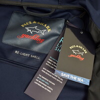 Paul & Shark re-light shell hooded softshell jacket Navy