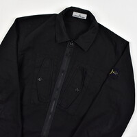 Stone Island black ripstop gd cotton overshirt L