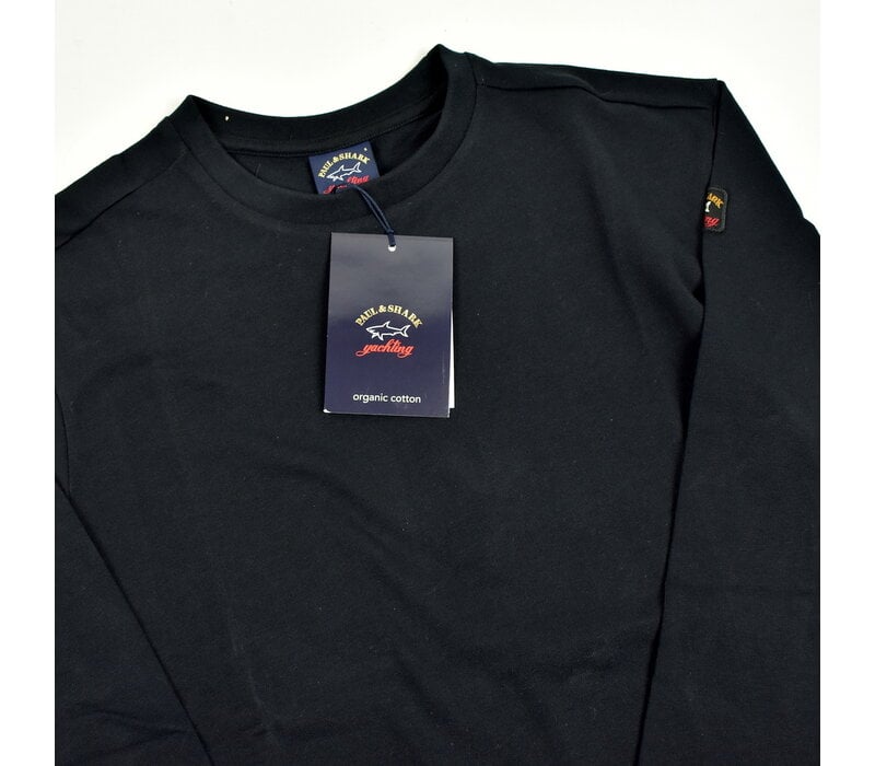 Paul & Shark heritage cotton crewneck sweatshirt Black