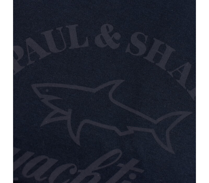 Paul & Shark cotton printed logo crewneck t-shirt Navy