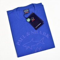 Paul & Shark cotton printed logo crewneck t-shirt Aqua Blue