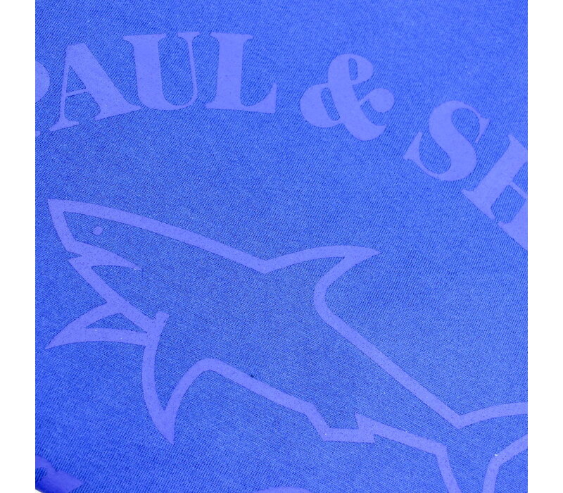 Paul & Shark cotton printed logo crewneck t-shirt Aqua Blue