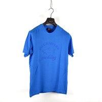 Paul & Shark cotton printed logo crewneck t-shirt Sky Blue