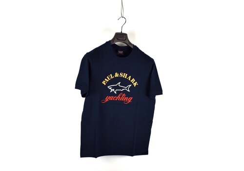 Paul & Shark Paul & Shark cotton printed logo crewneck t-shirt Navy