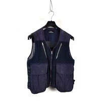 Stone Island shadow project purple tonic cotton mesh gilet M