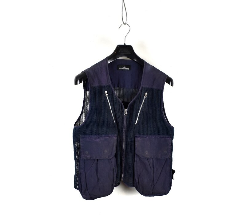 Stone Island shadow project purple tonic cotton mesh gilet M