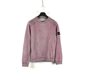 Stone Island pink dust colour treatment crew neck sweatshirt S 