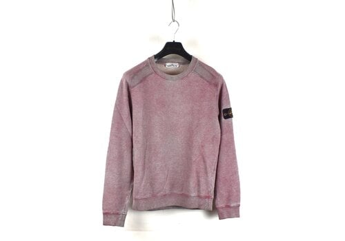 Stone Island Stone Island pink dust colour treatment crew neck sweatshirt S